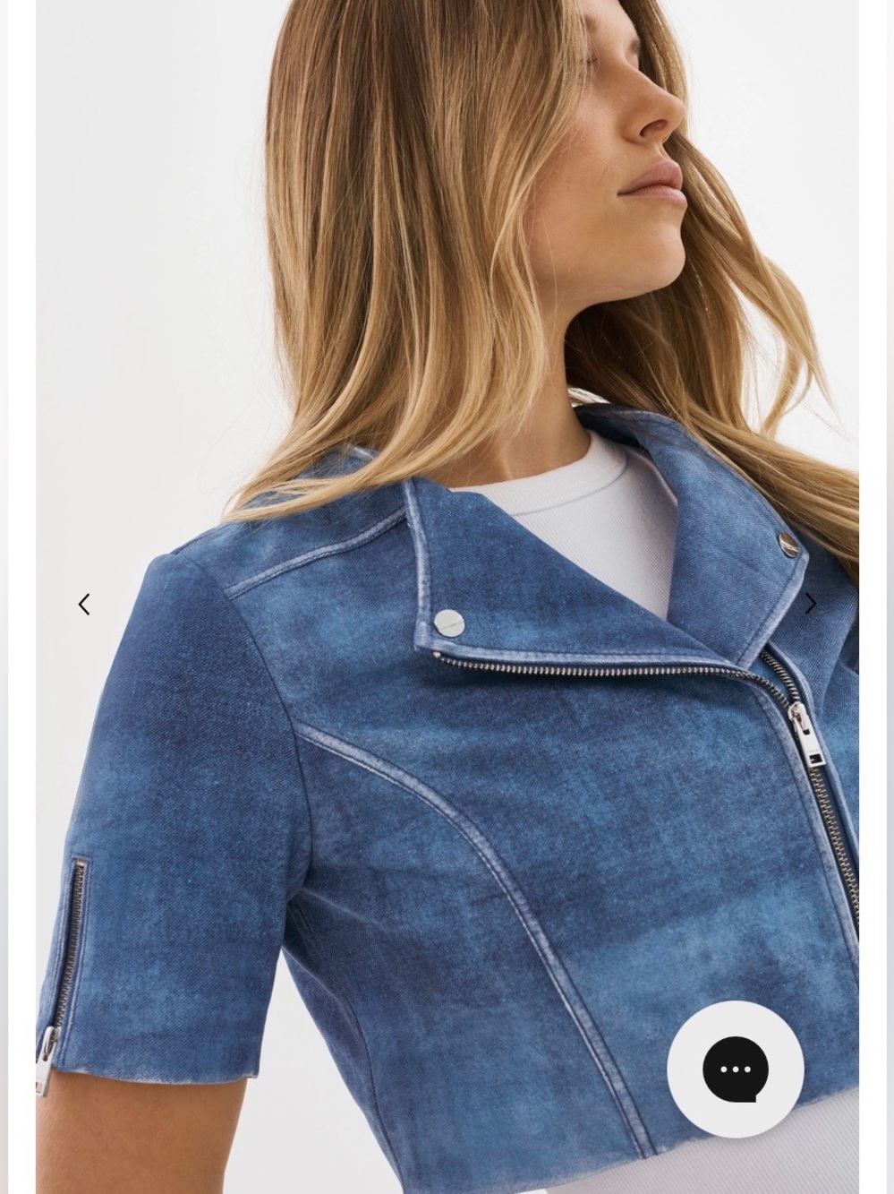 LAMARQUE KIRSI BLUE LEATHER CROPPED JACKET - Picture 2 of 12